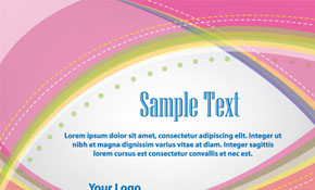 Pink abstract lines card design